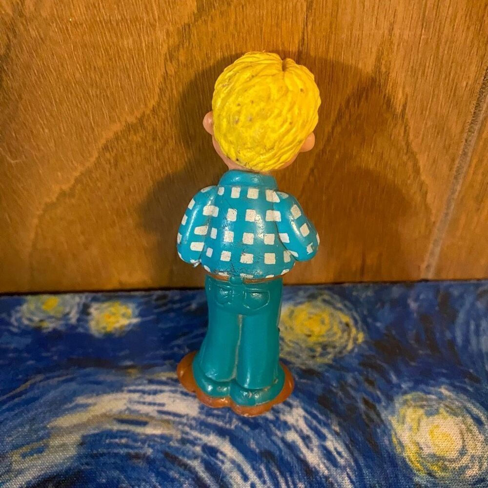 PBS The Puzzle Place Ben Olafson W/ Popcorn 3" PVC Figure Fisher Price 1994 - Picture 2 of 2